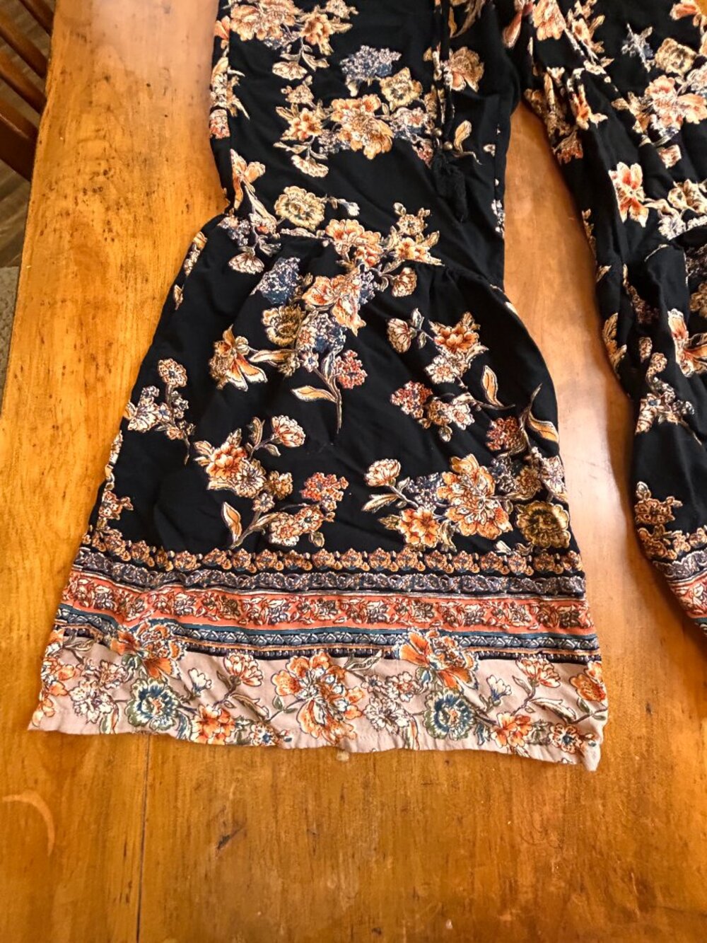 Angie palazzo-hippie pants, women's M, dark floral, #boho #festival - Picture 4 of 4